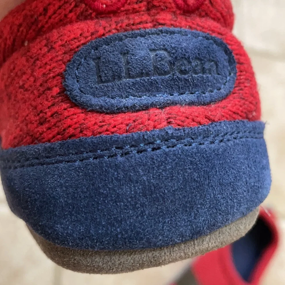 L.L. Bean Moose Sweater Fleece Slippers